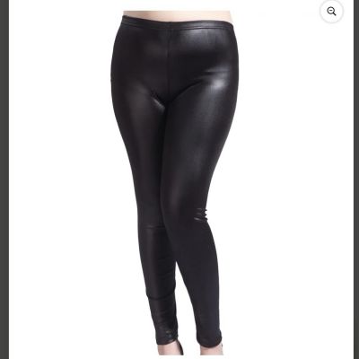 Black Plus Size Faux Leather Leggings Women’s Size 4x