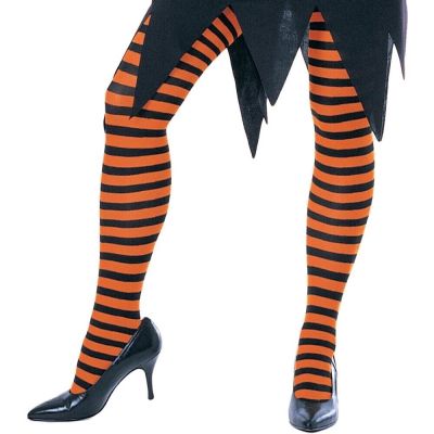 Tights Orange/Black Striped