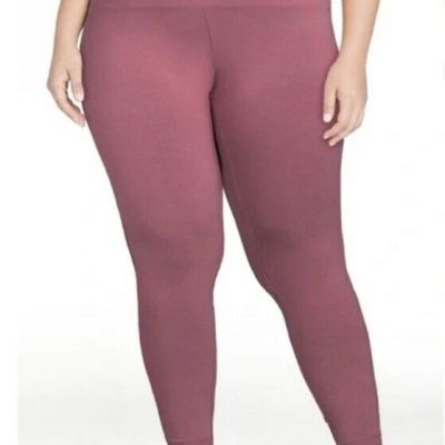 Terra And Sky Women’s Mauve Leggings Size  1X NWT