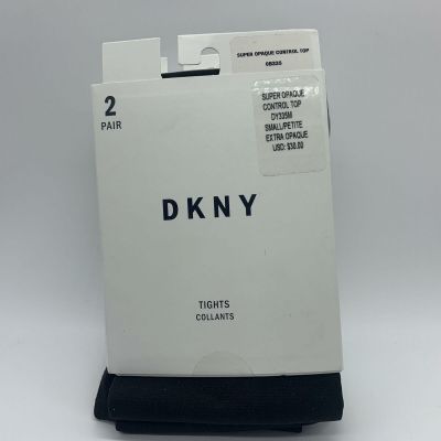 DKNY Super Opaque Control Top Tights - 2 PAIR, Small, DY335M