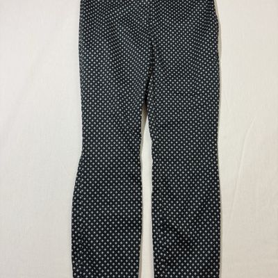 H&M Black and White Diamond Pattern Leggings Size 6 Tight Fitting