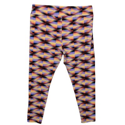 LulaRoe Navajo Print Size TC2 Black, Lilac and Orange Pull On Soft Material