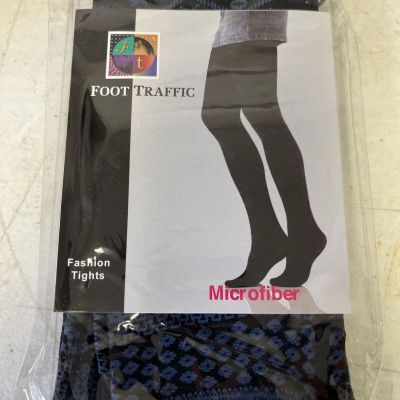 Foot Traffic Women's Blue Microfiber Tights One Size New Style 940