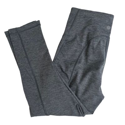 Athleta Womens Gray High Waisted Ultimate Stash Pocket Capri Leggings XS