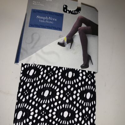 Vera Wang Geo Circle Net Tights Size 1/2