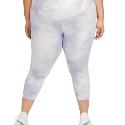 Nike Womens Plus Size One Icon Clash Crop Leggings-2X