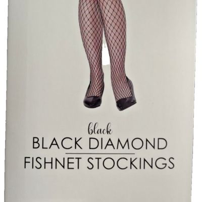 New Black Diamond Black Fishnet Stockings, Adult Size