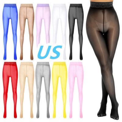 US Women See Through Silk Pantyhose High Waist Stretchy Tights Stockings Hosiery