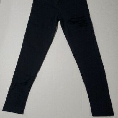 David Lerner Womens Solid Black Nylon Spandex  Leggings Medium