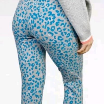 Chicos Weekends Leggings Size 3 (Plus Sizing Slimming Animal Print Pockets Teal