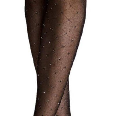 MakeMeChic Women's Heart Sheer Mesh High Waist Tight One Size, Black-3