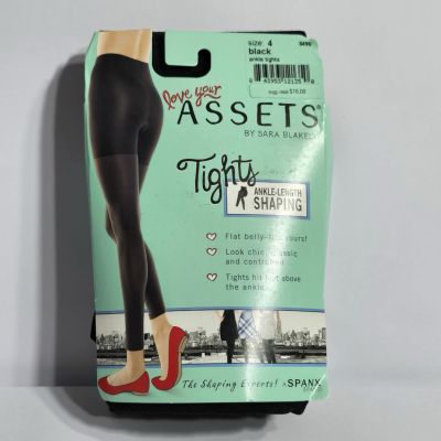 Assets By Spanx Ankle Length Shaping Tights Size 4 Black Footless NWT