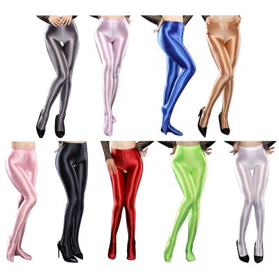 Womens Tights Smooth Pantyhose Yoga Underwear Silky Suspender Bodycon Lingerie