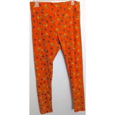 Lularoe Leggings Womens Plus Size TC Tall and Curvy Floral Orange Green Purple