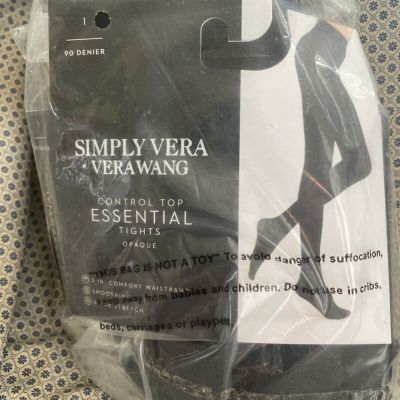 Simply Vera Wang Opaque Tights -size 1 - Two Pairs