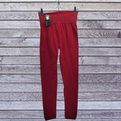 NWT Sofra Plus Size Leggings Women's Red High Waist TX701X