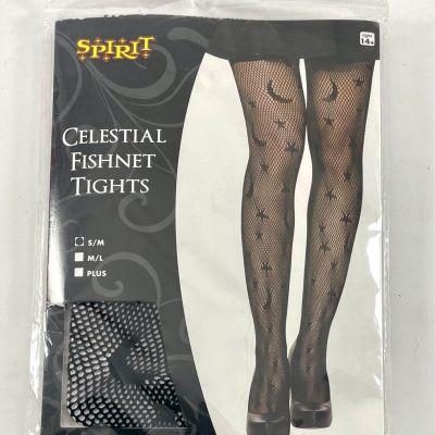 Celestial Fishnet Tights Women’s Star Moon Pattern Size S/M NEW