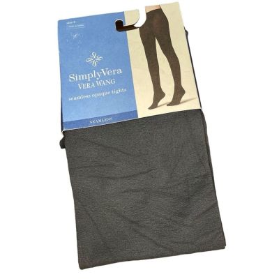 Simply Vera seamless opaque tights size 3 Salem gray box Y