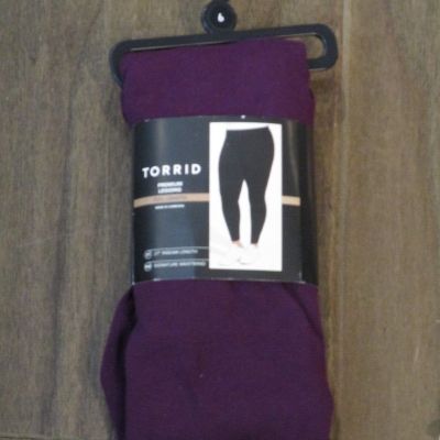 TORRID FULL LENGTH SIGNATURE WAIST PURPLE PREMIUM LEGGINGS SIZE 6 (6X/ 30)