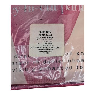 Silkies Ultra Soft Dimensions Lacy Hi-Cut Pantyhose Reinforced Toe Small USA