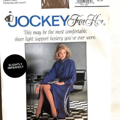 JOCKEY FOR HER - SMALL - WARM BEIGE SHEER LIGHT SUPPORT CONTROL TOP PANTYHOSE-