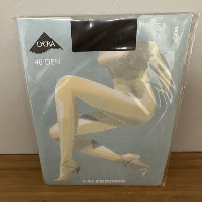 Calzedonia Pantyhose 2 Pair - Col Fumo Size M And Col Moka Sz M - TG 3