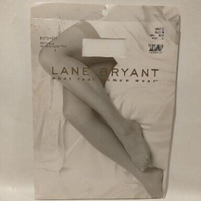 Lane Bryant Real Women Pantyhose Daysheer Invisible Reinforced Toe White Size B