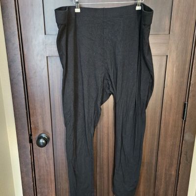 EUC Women's Plus Maurices Basic Black Cotton Stretch Leggings Size 3X