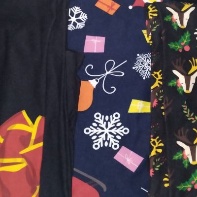 3 pairs of NEW LuLaRoe Christmas Leggings Size TC ( 12-18 ) Bow Ornaments Snow