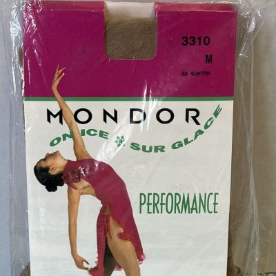 Mondor size medium ice skating tights footed Suntan 3310 semi-opaque 40 denier