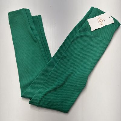 Fmm Fashion Green Leggings Ribbed Small