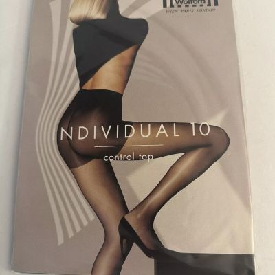 Wolford SZ M Individual 10 Control Top Luxury Tights in Sand 18163