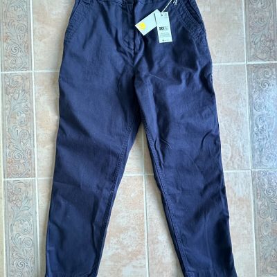 New ! Boden Glorious British Style Cropped Pants Navy Women Size 4P