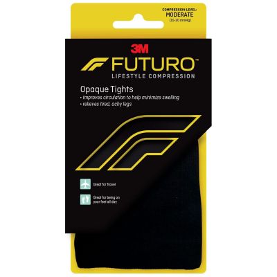 FUTURO Opaque Tights for Women, Moderate Compression, 15-20 mm/Hg, Helps Improve