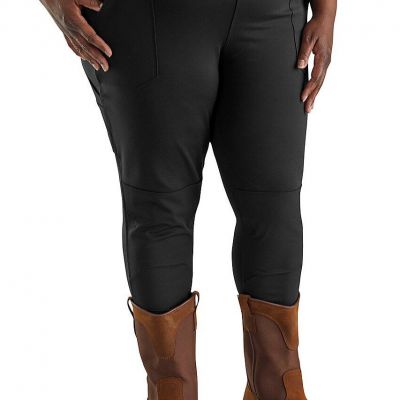 Carhartt Force Fitted Women's Plus Size XXL 20 Black Utility Leggings Pockets