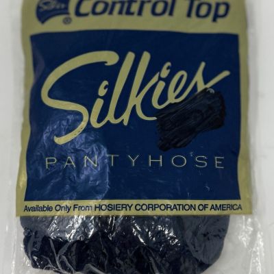 Vintage Silkies Control Top Pantyhose 747 X Tall Navy Color Support Leg New USA