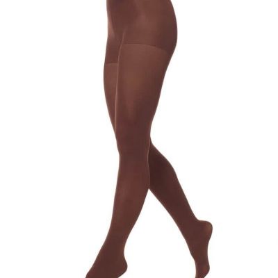 HUE Super Opaque Tights with Control Top Womens Size 2 Espresso Brown 1 Pair