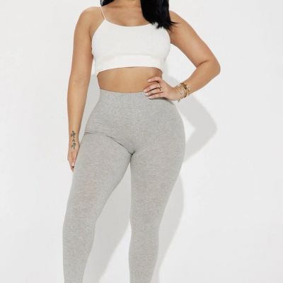 New W/ Tags Fashion Nova Game Changer Legging - Heather Grey Medium Women’s