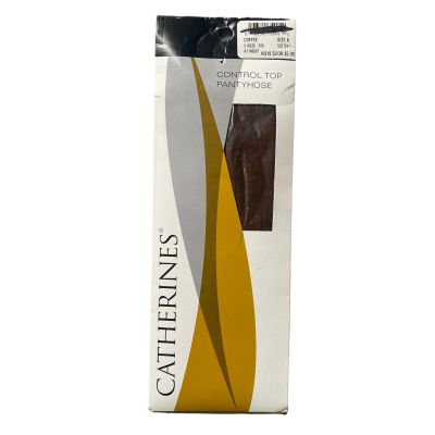 Catherines Control Top Pantyhose Size A Coffee NEW NIP