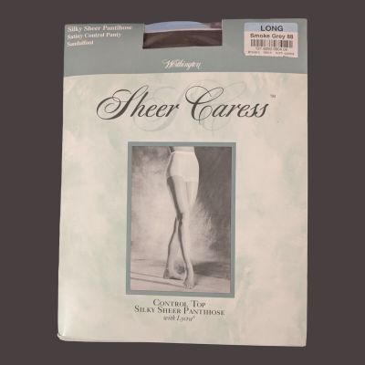 Sheer Caress Control Top Sz. LONG Pantyhose SMOKE GREY 88 Worthington JC Penney