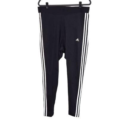 NEW adidas Women's Leggings Multi-Sport 3-Stripes Ankle Length Black Size 3X