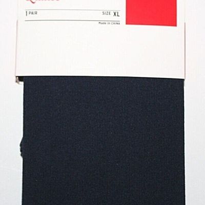 Ladies Navy Opaque Fashion Tights 1 Pair - XL or 1X/2X