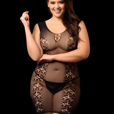 Satin Secrets 2xl plus size Fishnet bodystocking lingerie