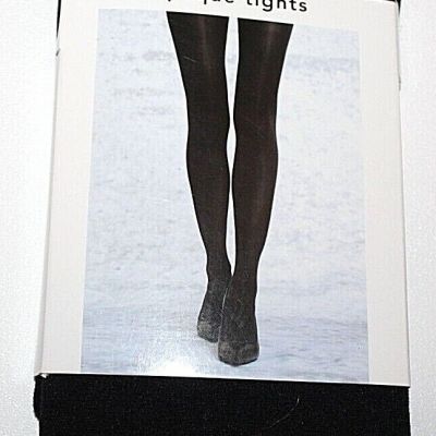 Attention Black Control Top Opaque Tights  1 Pair - Size S/M