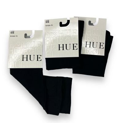 Hue Women’s Knee Hi Black Pindot One Size Fits Most 3 Pair