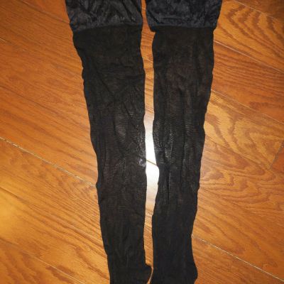 A VICTORIA'S SECRET STOCKING BLACK SLT GLAM GORGEOUS LACE TOP GARTER NEW