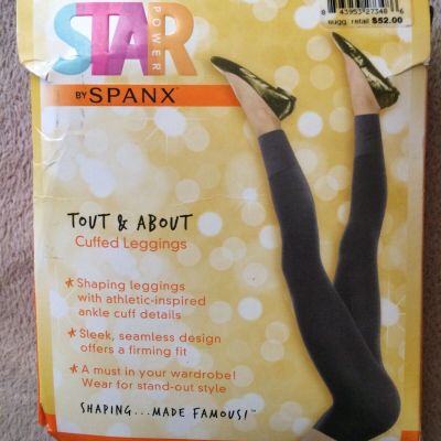 Spanx Star Power Size XL Heather Gray Tout & About Cuffed Leggings # SHO615 NWT