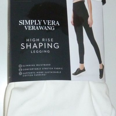 Women's Simply Vera Wang Plus Size High Rise Shaping Slimming Leggings White 3X