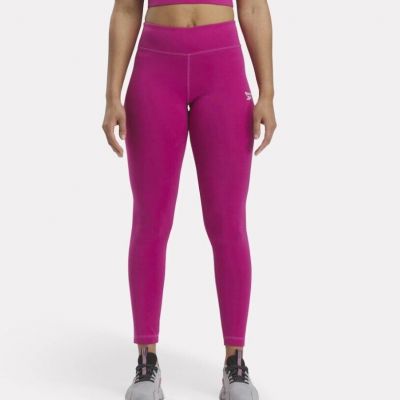 Reebok Womens Pink Mid Rise Running RI SL Cotton Ankle Leggings Plus Size 1X