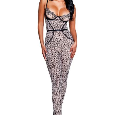 Roma Playboy Bunny Kiss Sleeveless Catsuit Adult Women Lingerie Pbli106